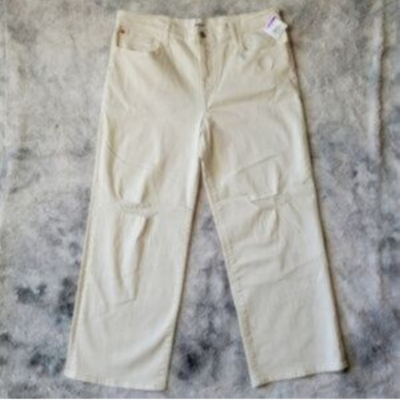NWOT Hudson Destroyed Rosalie High Rise Wide Leg Cropp - Picture 1 of 6